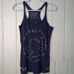 Two Blind Brothers Tank Top Women S Sleeveless Racer Back Soft Stretch Gray